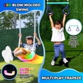 thumbnail image 3 of Sportspower Ramona 7-in 1 Outdoor Swing Set with Swing, Skyflyer, Trapeze, Ladders, Basketball Hoop, Lifetime Warranty on 5' Slide, & Bonus Anchor Kit, Great for Kids Aged 3-8, 3 of 7