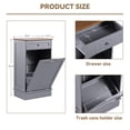 thumbnail image 4 of Tilt Out Trash Bin Cabinet Dog Proof Trash Can Holder Kitchen Island with Garbage Bin or Tilt Out Laundry Hamper (Gray), 4 of 17