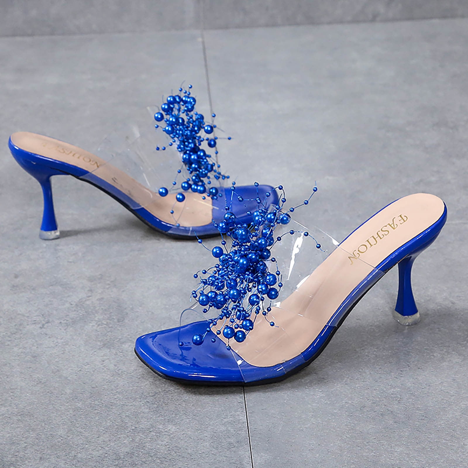 New Moldo Dinner Blue Rhinestone Heels, Women's Fashion, Footwear, Heels on  Carousell