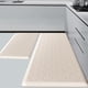 thumbnail image 1 of Juego de 2 Tapete para Cocina, Antifatiga y Acolchonados con Base Antideslizante Estriada, Alfombras Impermeables y Ergonómicas para Estar de Pie,Tapete Baño (44x75cm + 44x150cm,Beige), 1 of 7
