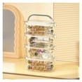 thumbnail image 1 of Caja organizadora de joyas de plástico transparente con asa for pendientes, anillos, collares y pulseras, 1 of 7