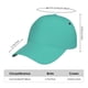 thumbnail image 2 of Fotbe Teal Turquoise Gorro Clásico de Béisbol, Gorra Ajustable con Broche Snapback, Gorro de Exterior de Algodón Suave, 2 of 6