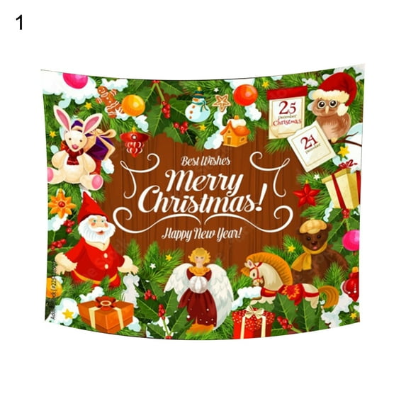 Wall Tapestry Cute Fine Stitching Fabric Tear Resistant Christmas Wall Art Decoration for Party