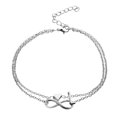 thumbnail image 2 of WYW Female Imitation Pearl Beaded Crystal Tassels Elastic Pendulous Foot Chain 26 Letters Anklet, 2 of 4