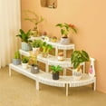 thumbnail image 6 of Aboxoo 27.6" x 24.6" x 24.6" 3-Tier White Steel Plant Display Rack with Spacious Storage Space, 6 of 8