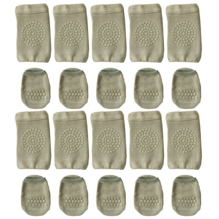 

5 Pairs Baby Crawling Anti-Slip Knee Pads and Anti-Slip Baby Socks Set Unisex