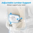 thumbnail image 4 of BISHE Ergonomic Office Chair with Footrest & Adjustable Headrest, Reclining Computer Chair with Customizable Lumbar Support, Breathable Mesh Back & Seat, 360° Swivel Wheels, Khaki, 4 of 8