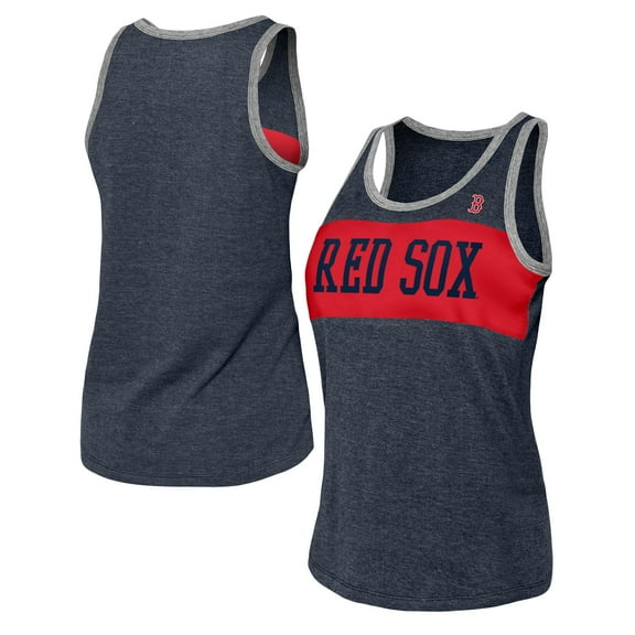 Women's 5th & Ocean by New Era Heathered Navy Boston Red Sox Tank Top