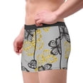 thumbnail image 3 of Kdxio Men's Boxer Briefs with Golden Glitter Butterflies Print - Comfortable and Breathable Underwear for Everyday Wear, 3 of 7
