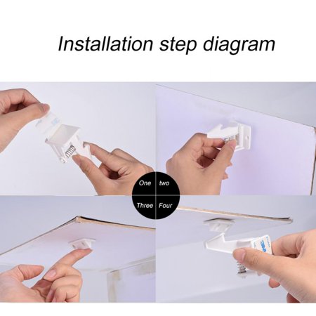 Walfront 10 Pcs Set Baby Safety Locks Cabinet Lock Invisible Child
