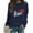 Navy, variant on Durtebeua Pullover Sweatshirts For Women Half Zip Crew Neck Long Sleeve Pocket Sweatshirts