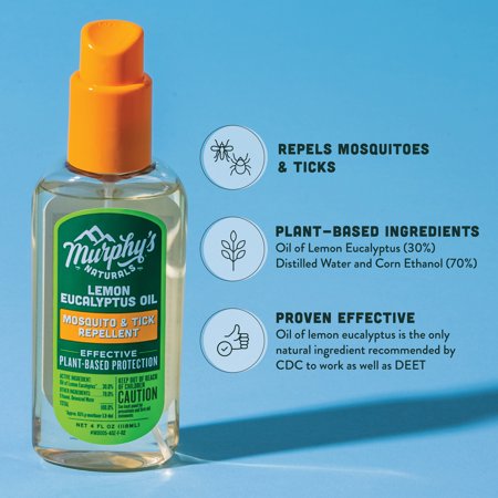 Murphy's Naturals Lemon Eucalyptus Oil Insect Repellent Spray | DEET Free | Plant Based, All Natural Ingredients | Mosquito Repellent | 4 Ounce Pump Spray | 2 Pack - Image 2