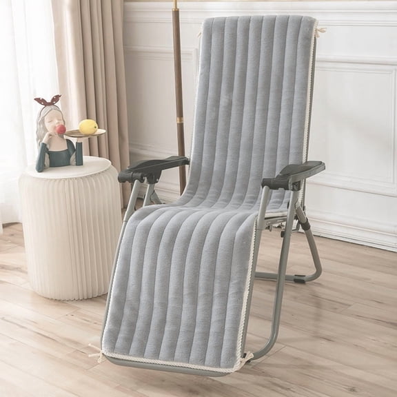 XmhyTop-A Non-Slip Cushion 45x130cm Patio Garden Chair Pad, Resistant Outdoor Indoor Recliner Cushion,Light Grey