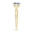 thumbnail image 3 of ANGARA Natural Tapered Shank Tanzanite Ring with Diamond Accents in 14K Yellow Gold for Women (Size-6x4mm) | December Birthstone, Anniversary, Jewelry Gift for Women | Natural Tanzanite Ring, 3 of 8