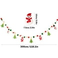 thumbnail image 3 of Mikilon Christmas Decorations Christmas Pull Flag Decorations Lights Bunting Pull Flower Hanging Dress up for Christmas Tree Indoor Dress up with Lights Ornaments Set Multicolor, 3 of 4