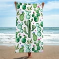 thumbnail image 4 of Txlixc Adorable alpaca cactus toallas de playa súper absorbentes de fibra ultrafina toallas de baño Txlixc moda, 4 of 6