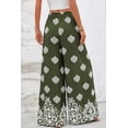 thumbnail image 4 of FreshPretty Women Wide Leg Pants Casual High Waist Floral Palazzo Pants for Women Flowy Trendy Lounge Boho Beach Trousers Pockets, 4 of 8