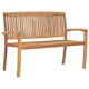 thumbnail image 2 of Banco de patio exterior VidaXL apilable con cojín de madera de teca, 2 of 9