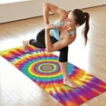 thumbnail image 6 of Rainbow Tie Dye Spiral Layer Pattern Hot Yoga Mat Towel Non Slip for Hot Yoga - Quick-Drying Yoga Mat Cover with 4 Corner Pockets with Travel Bag - Hot Yoga Towel Non Slip 70"x26", 6 of 6
