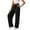 Black, variant on Bibifish Womens Pants Soft Flowy Wide Leg Drawstring Elastic High Waist Trousers Dragging Hem Comfy Wear Everyday Ladies Bottom Outfits