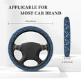 Cauagu Blue Bus Print Car Steering Wheel Cover Universal Car
