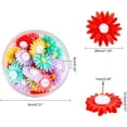 thumbnail image 2 of 1box Daisy Pushpins 35 Pcs Colorful Resin Daisy Iron Map Pins for Photo Wall Feature Wall Whiteboard Cork Board Map Bulletin Board Office or Home, 2 of 7