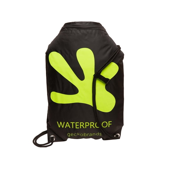 geckobrands Drawstring Travel Backpack 10L - Waterproof Lightweight Travel Dry Bag for Beach, Hiking, and Light Water Activities for Men & Women