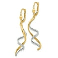 thumbnail image 2 of Primal Gold 14 Karat Two-tone Spiral Leverback Earrings, 2 of 5