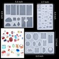 thumbnail image 2 of Juego de 83 piezas de moldes y herramientas para joyería de resina fundida de silicona con una bolsa de Almacenamiento negra para hacer manualidades de resina de joyería Diy, 2 of 5