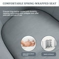 thumbnail image 3 of UIXE 360° Swivel Barrel Chair, Swivel Curved Accent Chair Art Deco Style Round Club ArmChair with Upholstered Light Grey Boucle Seating, 3 of 6
