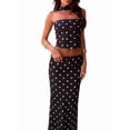 thumbnail image 2 of Women'S Summer Maxi Skirt Set 2 Piece Vacation Set Strapless Crop Tube Top and Skirt Sets Going Out Outfit Black L, 2 of 9
