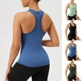 thumbnail image 1 of JDQJBZ Workout Tops Womens Plus Size Tank Tops Solid Color Round Neck Slim Fit Casual Sleeveless Top, 1 of 5