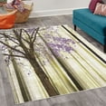 thumbnail image 2 of Autumn Decorative Rug, Picture of a Lonely Tree Leaves on an Abstract Woodland Background Print, Quality Carpet for Bedroom Dorm and Living Room, 6 Sizes, Pale Purple, by Ambesonne, 2 of 4