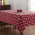 thumbnail image 2 of Ashton & Willow Americana Red Americana Tabletop Kitchen Multi Star Cotton Stenciled Casement Star Rectangle 60x80 Table Cloth, 2 of 2