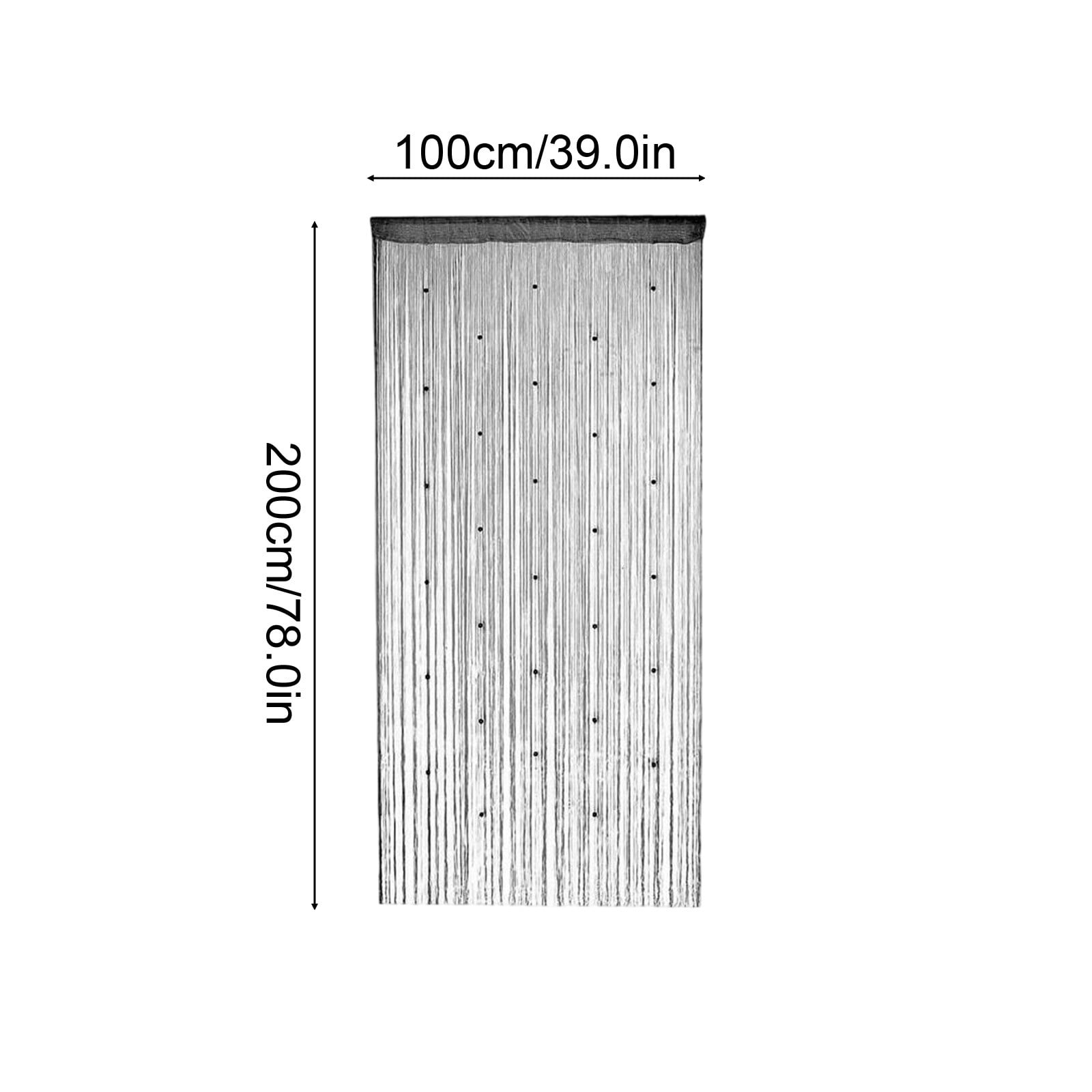 39.37x78.74 Inch String Curtain, Polyester Beaded Doorway Divider, Tassel Decorative Screen, Lightweight Partition for Home Living Room Entryway Layout