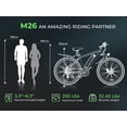 thumbnail image 5 of DYU 26" Electric Bike for Adults, 36V/10AH Removable Battery, Peak 750W Brushless Motor, 50 Miles Commuting Range, Front Fork Suspension, Shimano 7 Speed, Class 2 Ebike, UL2849, 5 of 10