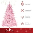 thumbnail image 4 of HOMCOM 5FT Artificial Christmas Tree with Automatic Open for Party Pink, 4 of 10