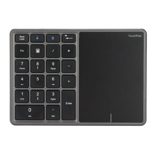 Wireless Number Pad, 500mAh Battery 21 Keys Number Pad For Win For OS X For Iron Gray