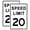 2 Pack, variant on Speed Limit 20 MPH Sign,16 x12 Inches,Reflective Aluminum (2 Pack)