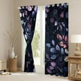 thumbnail image 3 of jejeloiu Rustic Plant Leaves Black Out Curtains,Modern Aesthetic Curtains Pack of 2 (42x63 Each),Purple Pink Deepblue Bedroom Curtains For Men Women,Super Cozy Room Decor, 3 of 6