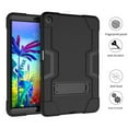 thumbnail image 3 of FIEWESEY For LG G Pad 5 10.1 inch Case,Goldcherry Kids Friendly Heavy Duty Shockproof Dropproof Hybrid Rugged Armor with Kickstand Full Body Protective Case for LG G Pad 5 10.1 inch(Black/Black), 3 of 6