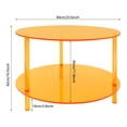 thumbnail image 2 of 60*42cm Orange Round Acrylic Coffee Table Modern Coffee Table 2-Tier Coffee Table for Coffee Shops, Homes, 2 of 18