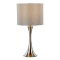 thumbnail image 3 of Porch & Den  Bakkom 24" Metal Table Lamp (Set of 2) Brushed Nickel/Grey Shade, 3 of 5