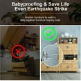 thumbnail image 3 of WSBArt 10 Pack Anti Tip Furniture Anchors for Baby Proofing, Metal Furniture Straps Securing 400 lbs/Prevent Falling Furniture for Child Pet Safety, Earthquake Straps, 3 of 7