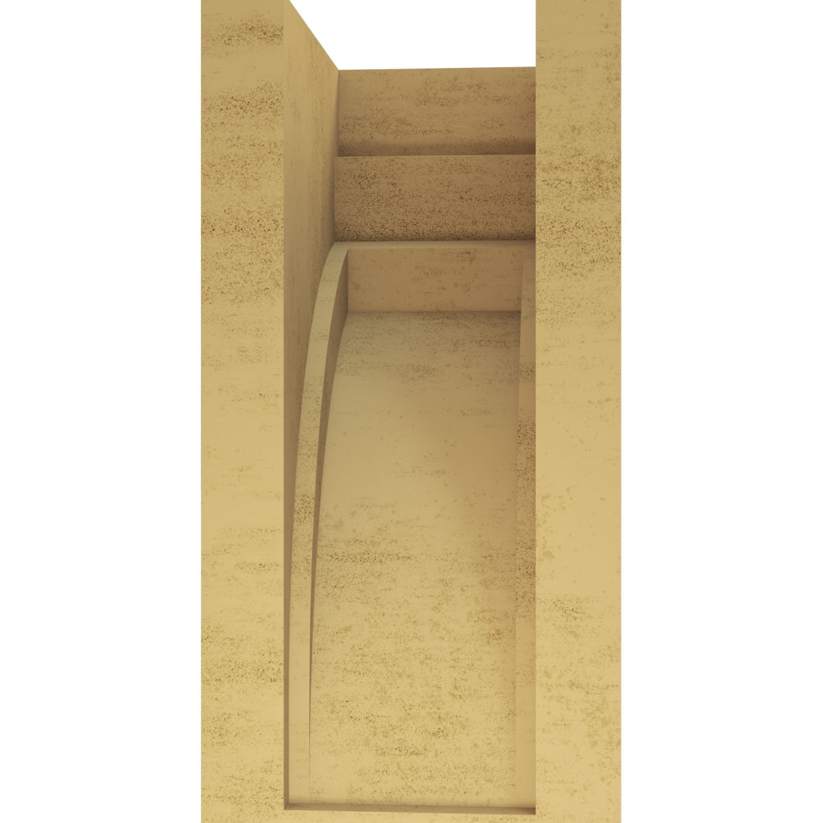 10"W x 10"D x 20"H Wide Rockford Rough Cedar Woodgrain TimberThane Corbel, Primed Tan