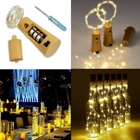 Outdoor Home Decorations Wine Bottle Lights, EEEKit 3-Pack 20 LED 6.6ft Wine Bottle Cork Lights Fairy Starry String Light Indoor Outdoor Decoration Lamp for Party Home Garden Wedding, Warm White ()