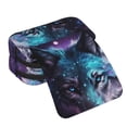 thumbnail image 4 of Hirioo Purple Sky Wolf for Large Grid Mesh Pencil Case with Zipper Stationery Organizer Case, 4 of 7