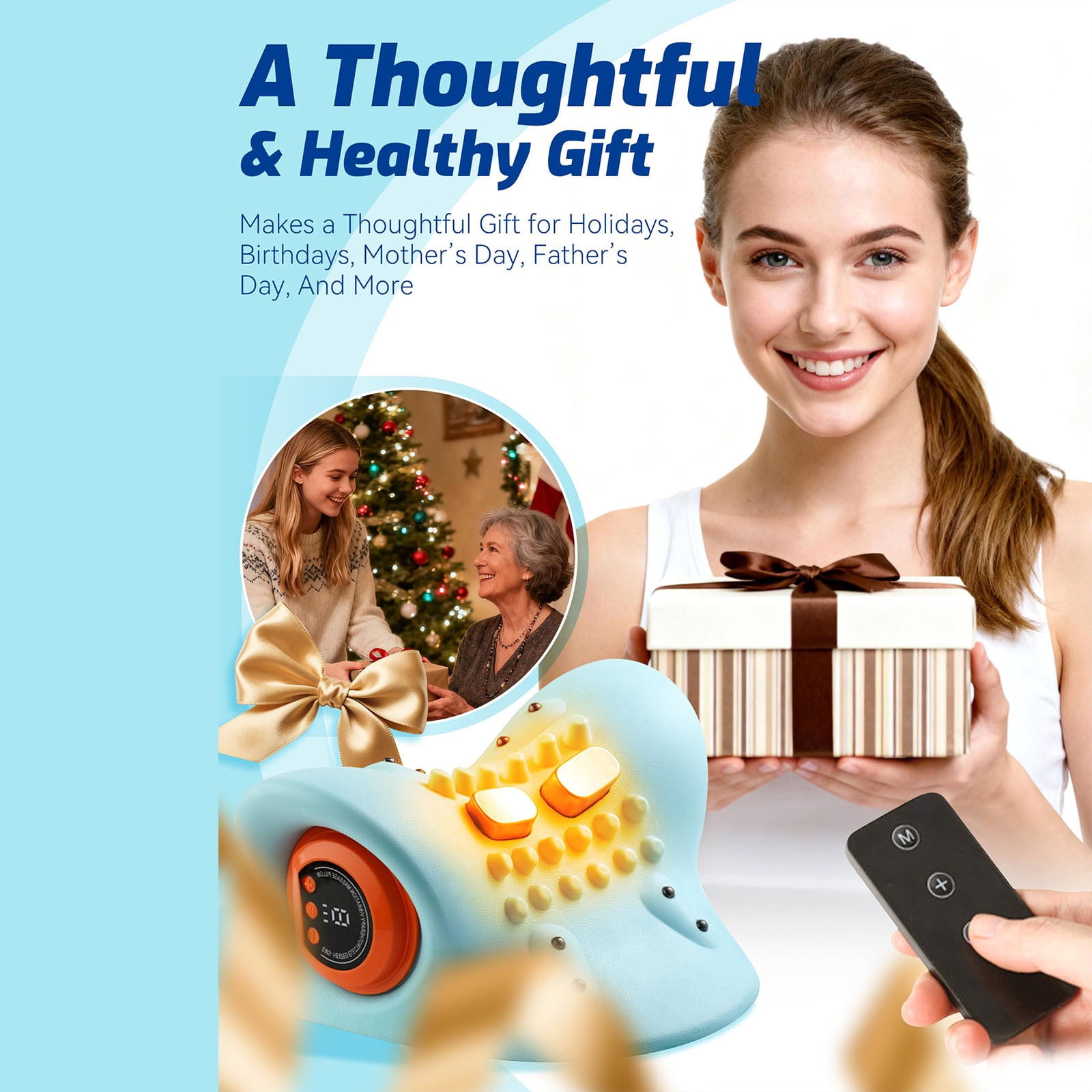 Neckline Massager 2026,Neckline 4-In-1 Massager With Heat For Pain Relief Deep Tissue,26° Angle Neck Massager With Heating And Vibration,3D Deep Tissue Massage For Shoulder And Back