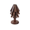 thumbnail image 1 of Vacemry Black Walnut Solid Wood Trivet, Tree-Shaped Insulation Pad Heat Resistant Mat, Japanese Style Circular Dining Table Decor For Kitchen Countertop Home Display, 1 of 1