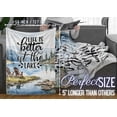 thumbnail image 3 of Lake House/Life Gifts Blanket Throw for Women Men - Boating/Fishing Gifts - House Decor Decorations for Home Porch Bed Sofa - Better, 50" x 60", 3 of 6